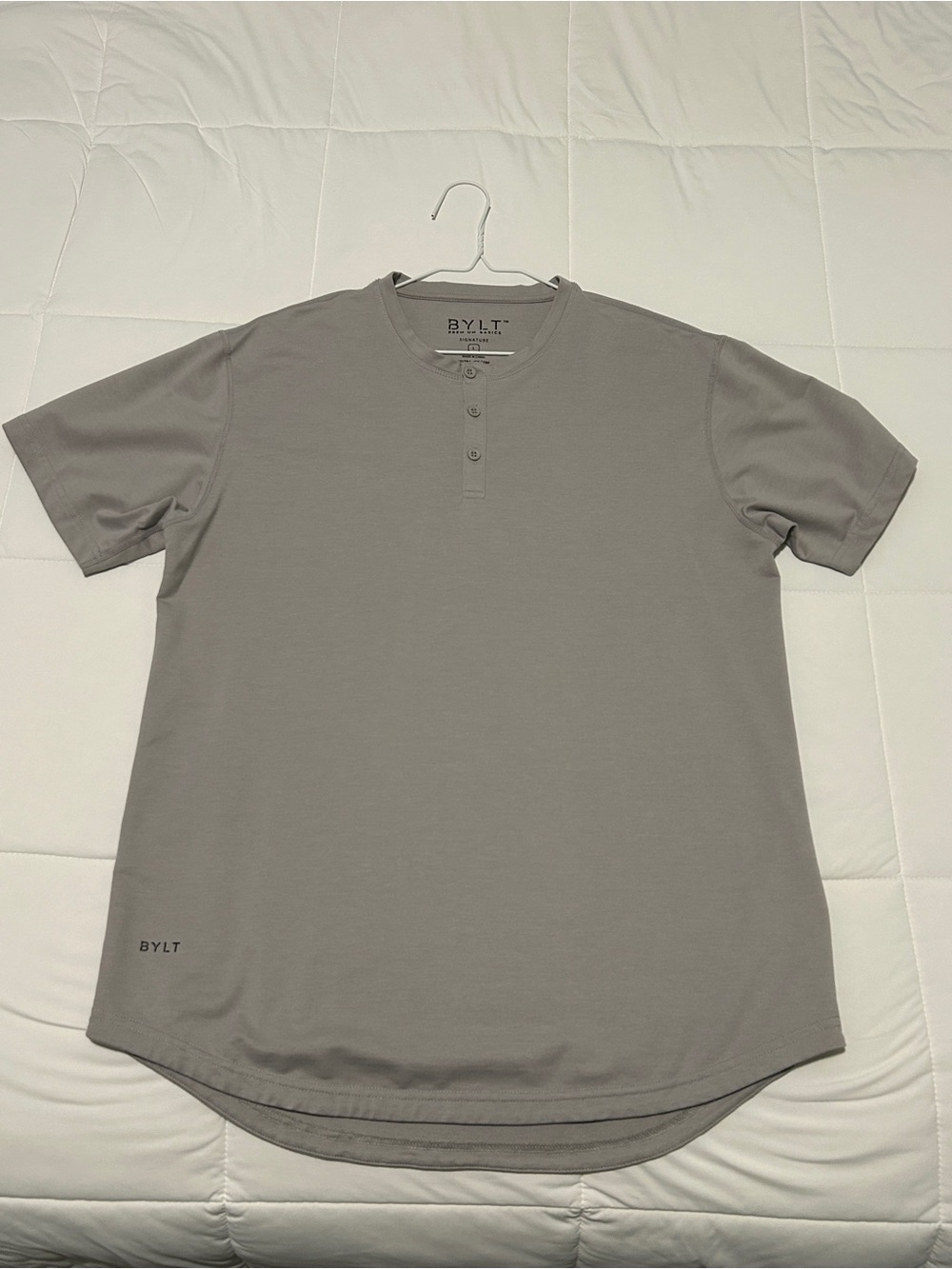 BYLT Basics Gray Short-Sleeve Henley